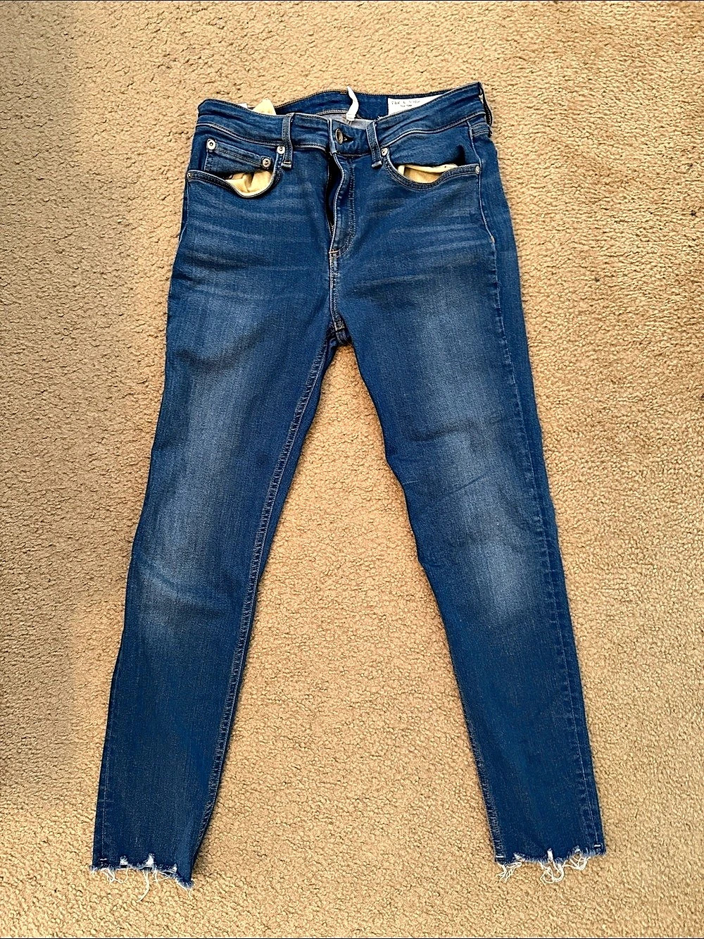 rag & bone Cate Mid-Rise Ankle Skinny Blue Ankle Skinny Jeans Waist 29